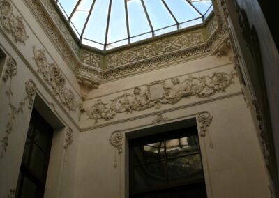 The staircase in the villa